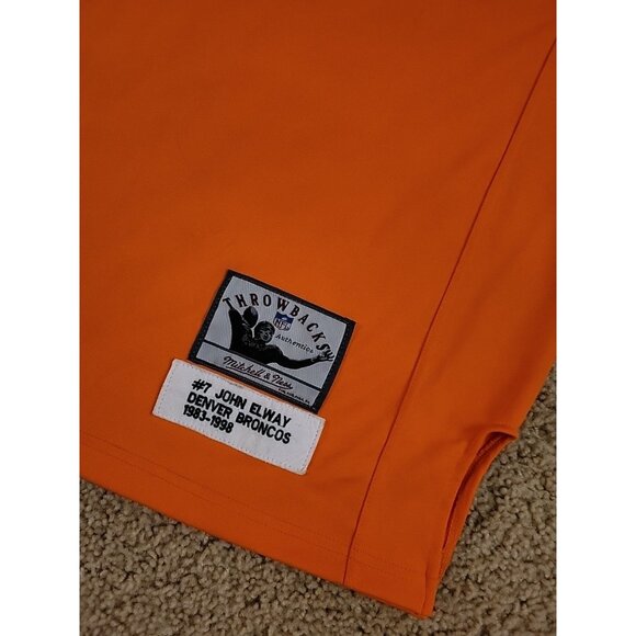 John Elway Denver Broncos Mitchell Ness Jersey 58 4XL Sports Bar Wall Hang RARE - Picture 3 of 16
